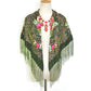 Muslim Scarf for Women's Autumn Winter Cotton Printed Fringe Multifunctional Square Scarf Ethnic Wind Sand-proof Shawl Embroidery Tassels Scarves