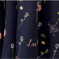 Women's Spring and Autumn Floral Dress Long Sleeve A-Line Stand Collar Mid-length Skirt Shirt Sleeve