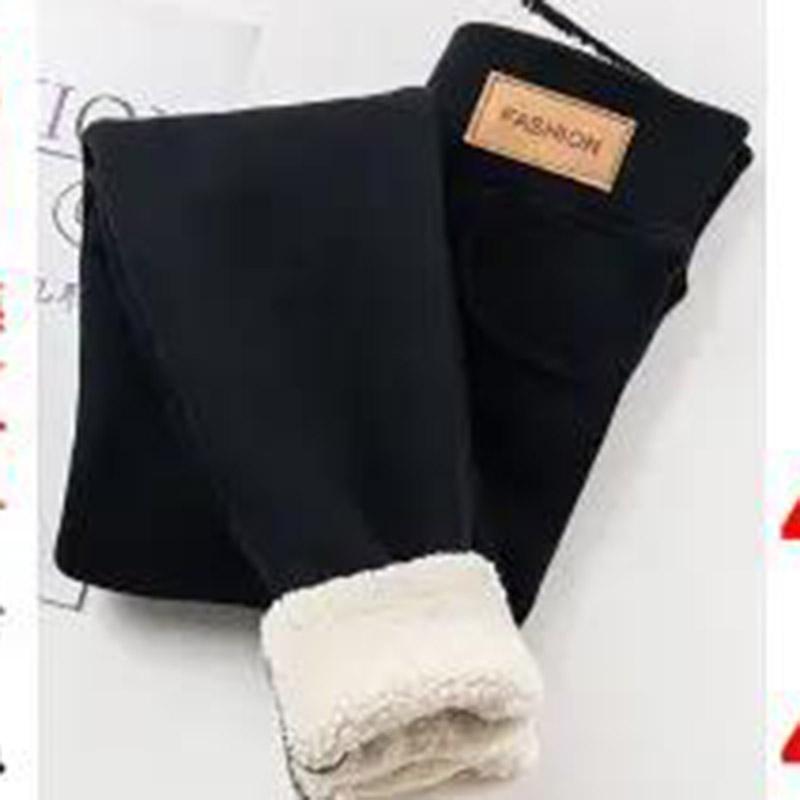 Super Thick Lamb Velvet Leggings Women's Outer Wear Winter Plus Velvet Thick Plus Size High-waist Slim-leg Pants Warm Cotton Trousers