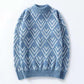 Sweater Men's Autumn and Winter Half High Collar Padded Round Neck Comfortable Warm Sweater