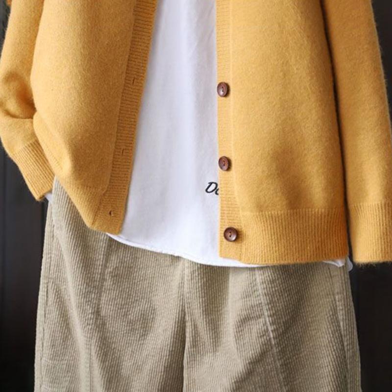 National Style Raglan Sleeve Knit Cardigan Jacquard Sweater Spring and Autumn Retro Lazy Style V-neck Long-sleeved Warm Sweater Jacket