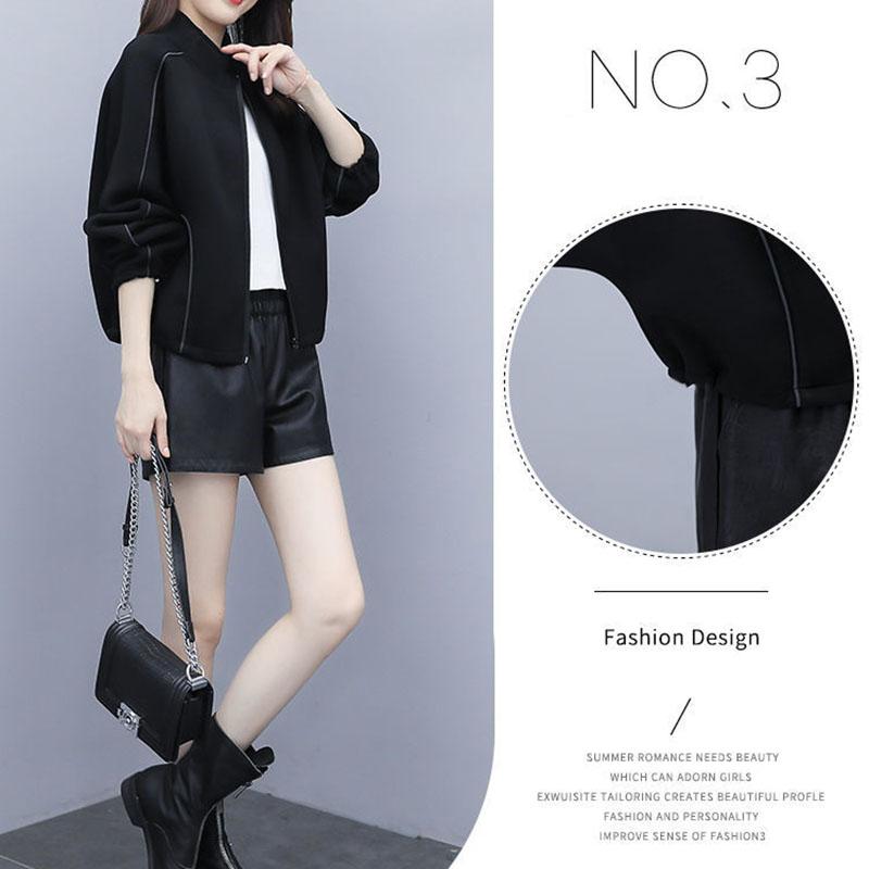 Plus Velvet Padded Short Jacket Women Autumn and Winter Loose Large Size Was Thin Short Long-sleeved Baseball Uniform Sweater