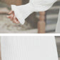Thick Solid Color Inner Pull-up Turtleneck Sweater Women Lantern Sleeves Wild Knitted Top