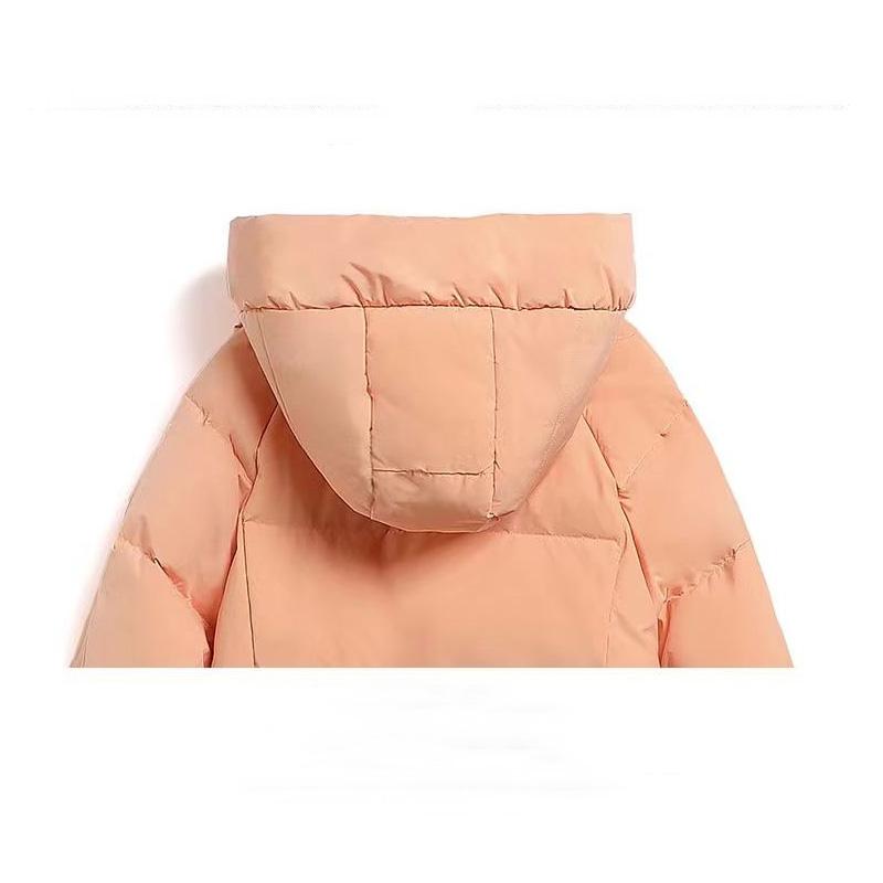 White Duck Down Jacket Korean Style Loose Bread Down Jacket Women Mid-length Hooded Cocoon Coat