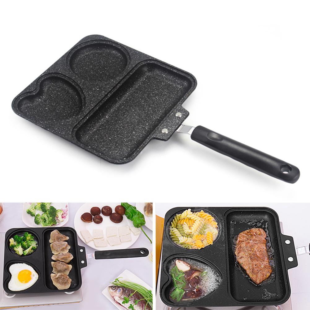 House 3-in-1 Breakfast Pan Non Stick Steak Frying Pan Cookware Aluminum Alloy Household Grill Plate Cooking Baking Mold