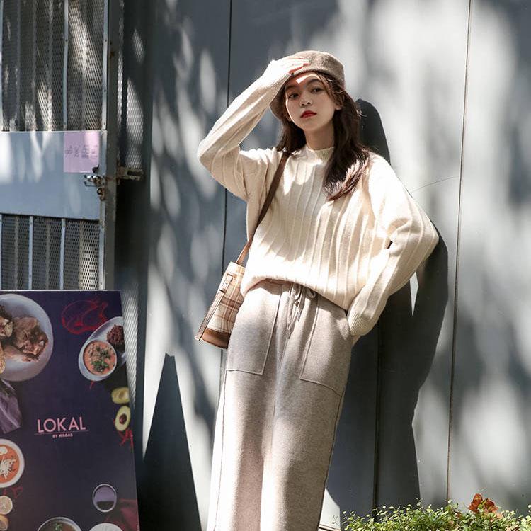 Autumn Winter Solid Color Loose Pullover Sweater Thick Women Half Turtleneck Base Sweater