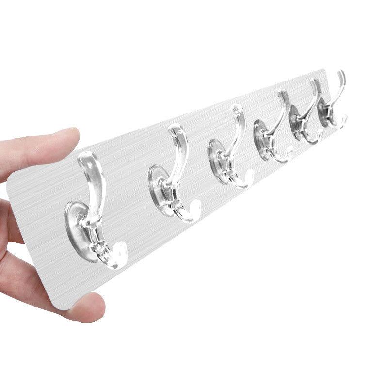 Kitchen Bathroom Wall HooksHat Clothes Coat Hanger Towel Holder Seamless Door Storage Rack