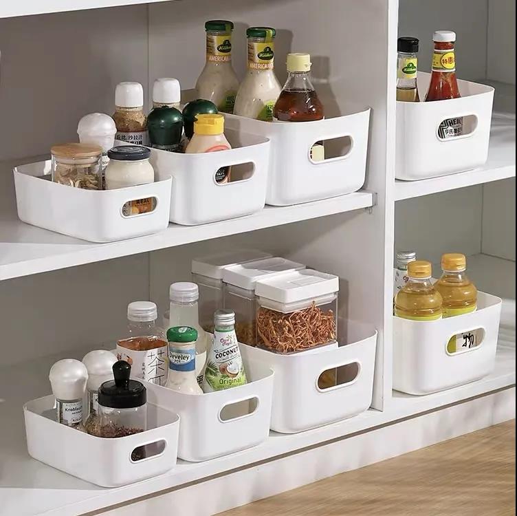 Storage Basket Desktop Storage Box Household Cosmetics Rack Bathroom Kitchen Dormitory Debris Snack Plastic Box