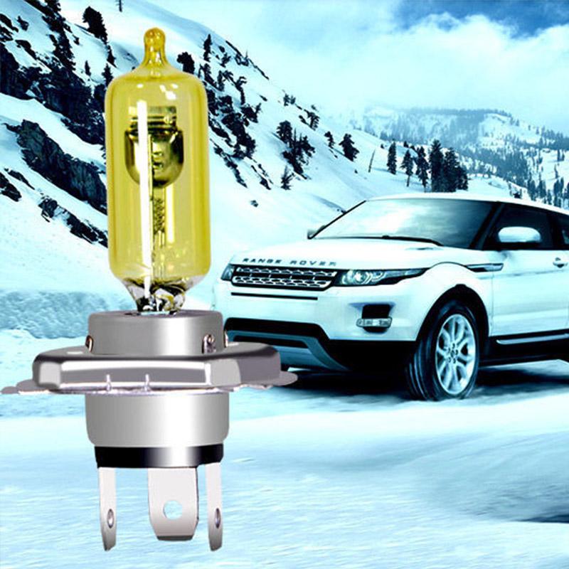 Car Bulb High Beam and Low Beam H4 Far Near One H7 Fog Lamp H3 H1 Super Bright 100W Hernia Halogen Lamp Original Car Brightening Golden Light 12V24V