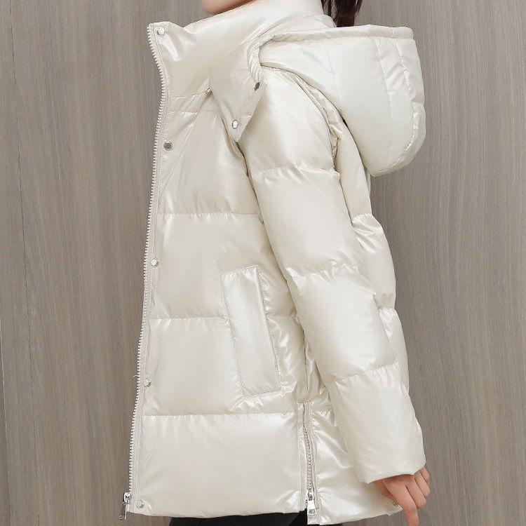 Disposable Cotton Clothes Women's Bright Face Korean Style Fashion Cotton-padded Clothes Women's Winter Loose Hooded Down Cotton Jackets