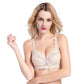 Lace Bra Ultra-thin Bra Thin Breathable Non-sponge Thin Underwear Gathered Big Breasts Small and Large Ladies Without Rims