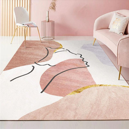 Nordic Light Luxury Carpet Living Room Sofa Coffee Table Cushion Modern Minimalist Geometric Home Bedroom Bedside Carpet