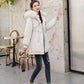 Women's Eiderdown Cotton Padded Jacket Winter Thick Hooded  Parka Coat  Drawstring Jacket Coat with Faux Fur Collar