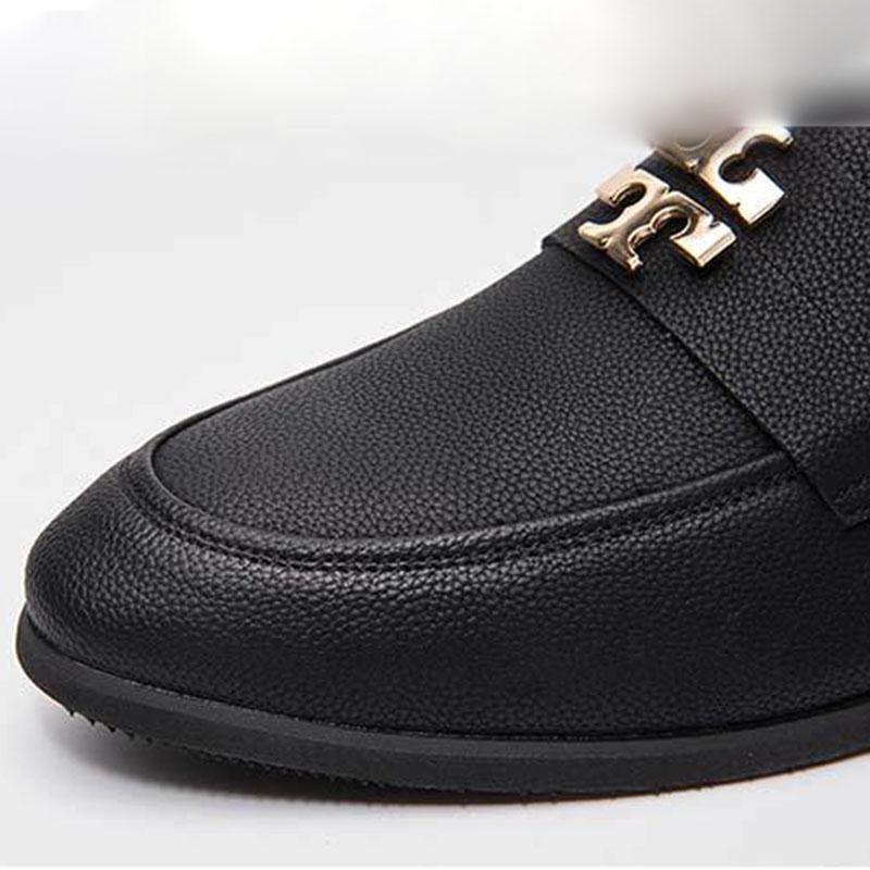 Men's Shoes Creative Lace-up Casual Leather Shoes Men's Leather Flats Slip-On Shoes
