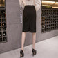 Mid-length Skirt Women's Spring and Summer Fashion Temperament High Waist Slit Professional Suit Skirt One-step Skirt