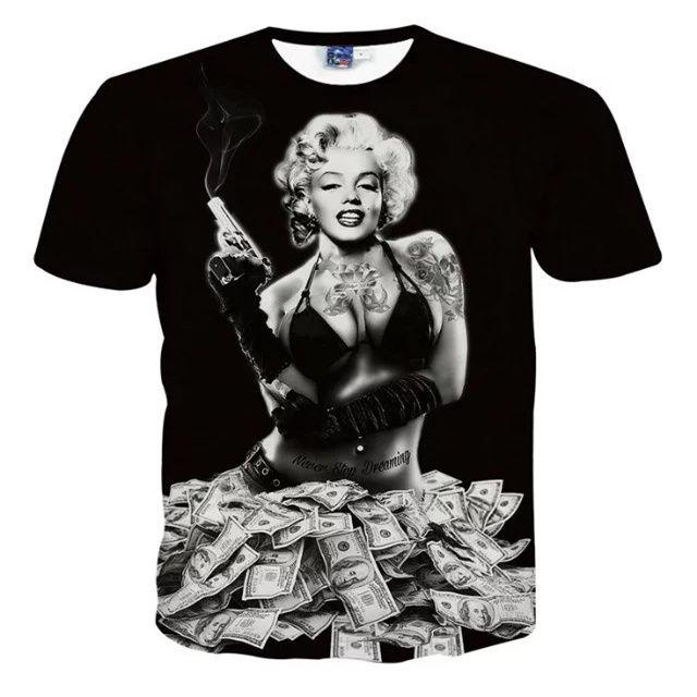 Round Neck Men and Women 3D Printed Clothes Short-sleeved T-shirt Men Summer Personality Slim