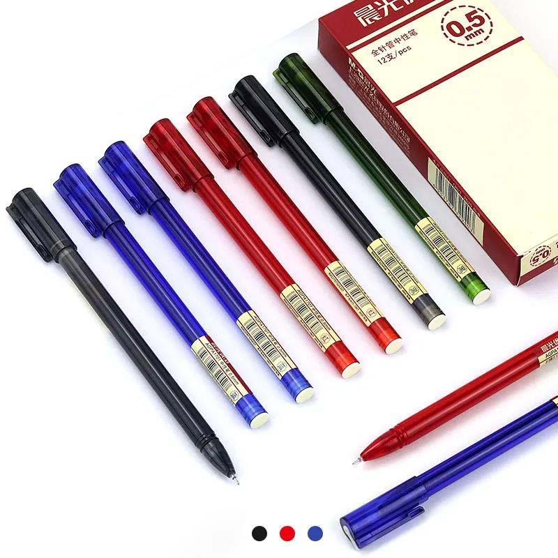 Work Office Sign Pen Student Exam 0.5mm Black Blue Red Full Syringe Pen