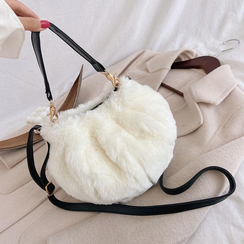 Autumn and Winter Plush Bag Ladies Trendy Plush Small Bag Wild Chain Bag Shoulder Messenger Bag
