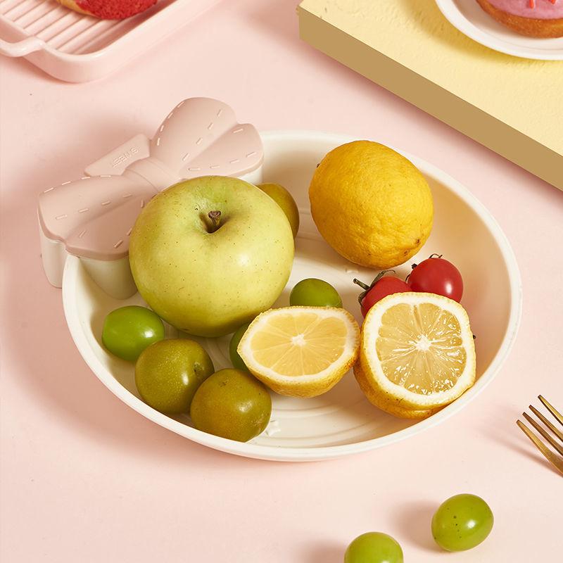 Net Celebrity Fruit Plate Home Living Room Coffee Table Creative Plate Snack Plate Girl Heart Cute Storage Box Plastic Plate