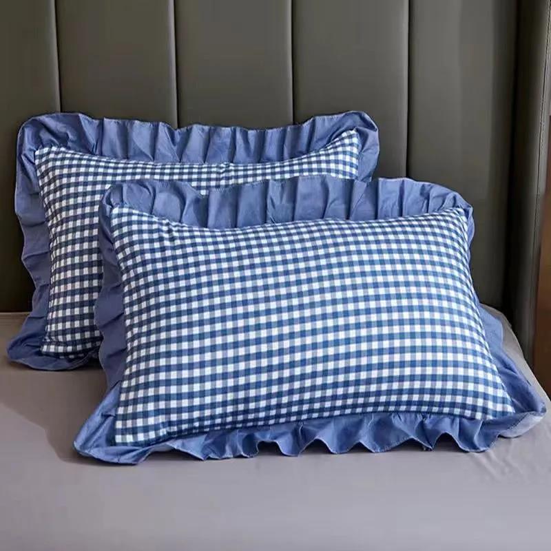 Cotton Bedding Lace Pillowcases A Pair of Large Thick Pillowcases Zipper Pillowcases