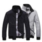 Men's Jacket Spring and Autumn Basic Jacket Korean Casual Stand Collar Baseball Uniform Coat Slim Solid Color Bomber Jacket