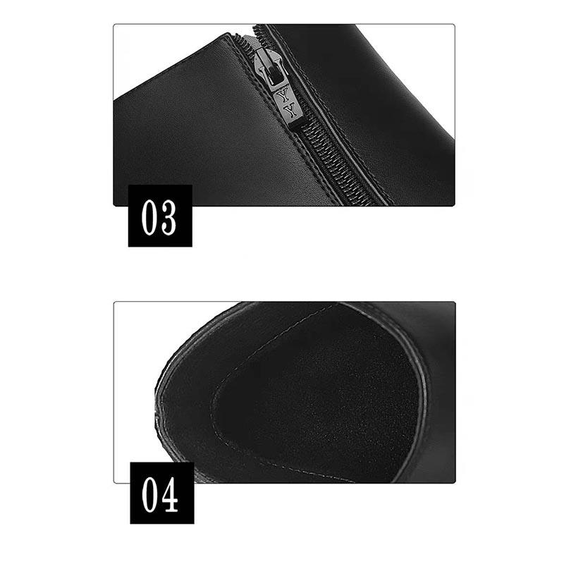 Autumn Winter Matching Women's Boots Pointed High-heeled Side Zipper Short Boots Knight Boots