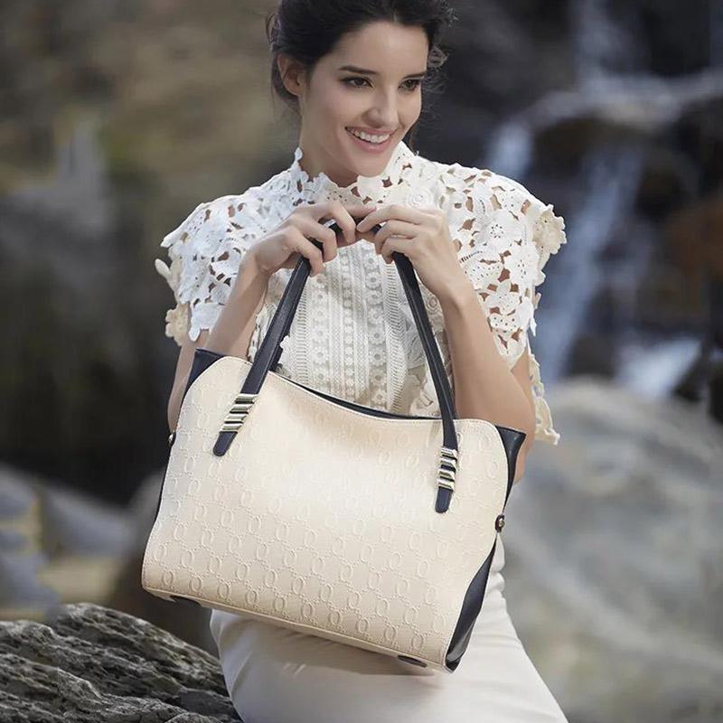 Temperament Bag Women Casual Leather Handbag Women Fashion Large Capacity All-match Shoulder Bag Women Leather Big Bag