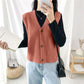 Spring and Autumn V-neck Loose Waistcoat Casual Slimming Cardigan Sweater Sleeveless Knitted Female Top