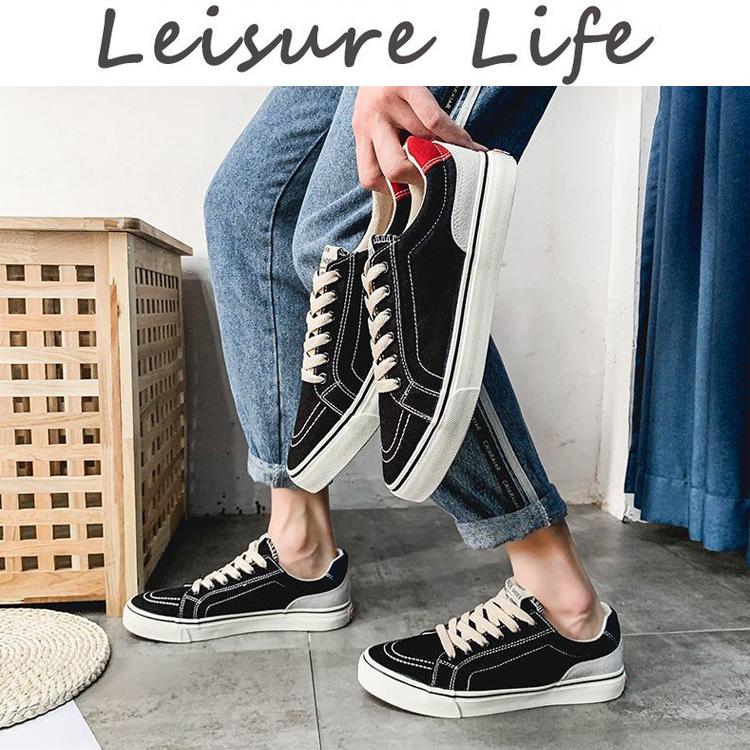 Canvas Fabric Man Sneakers Shoes Slip Resistance Autumn Luxury Men's Casual Shoes Flats Male Vulcanize Shoes Men