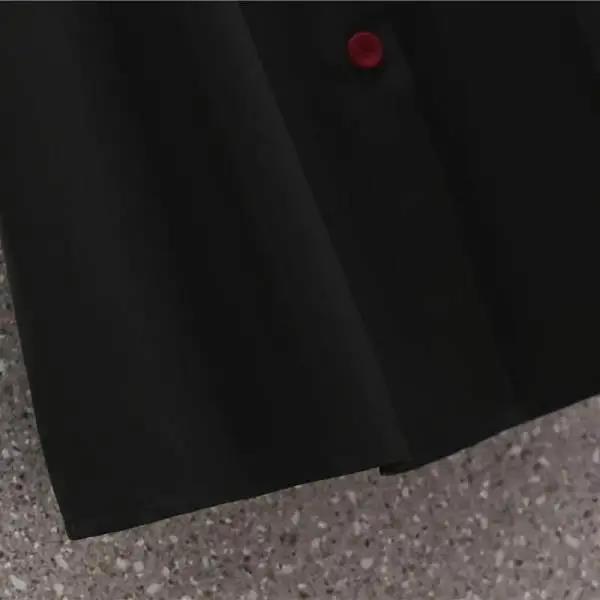 Women Summer Vintage High Waist Fairy Casual Dress Elegant Slim Short Sleeve Patchwork Pleated Mid-length Dress