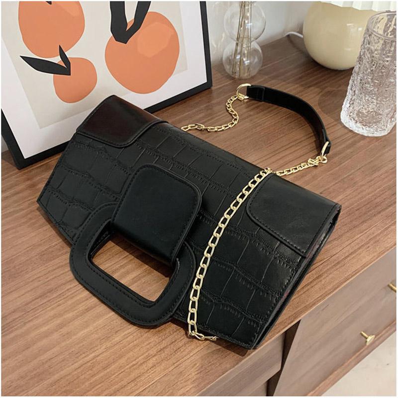 Ladies Chain Bag Trendy Fashion All-match Messenger Bag Elegant Hand-held Small Square Bag