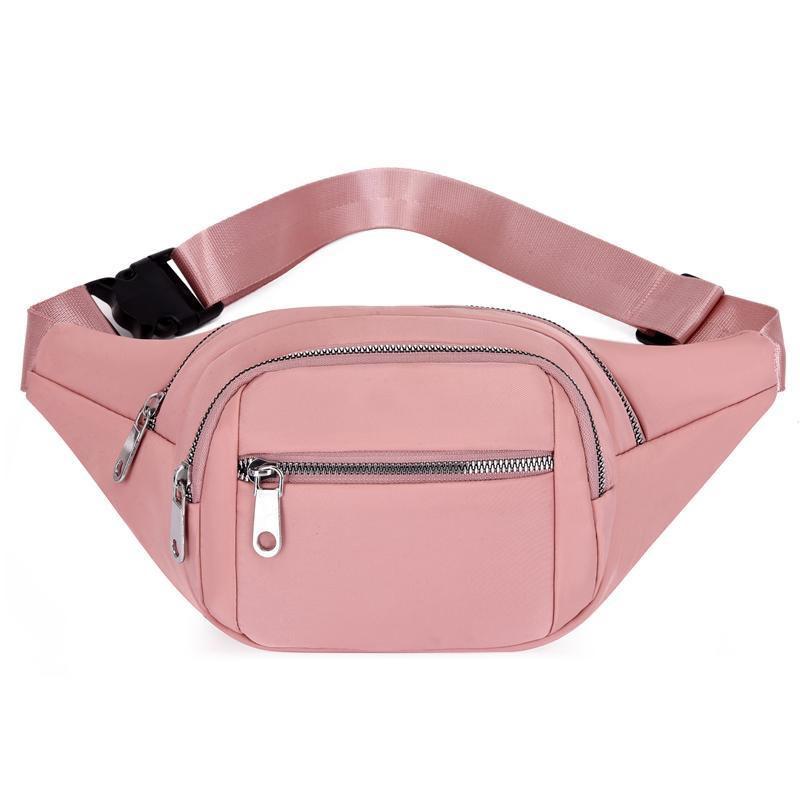 Waist Bag Fashion Ladies Sports Gym Bag Lightweight Nylon Cloth Crossbody Chest Bag