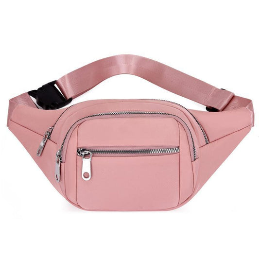 Waist Bag Fashion Ladies Sports Gym Bag Lightweight Nylon Cloth Crossbody Chest Bag