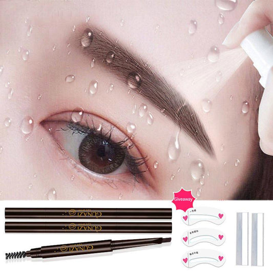 Eyeshadow eyebrow pencil mascara eyeliner set and sweat-resistant long-lasting eyebrow brown