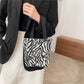 Spring and Summer All-match Leopard Zebra Student Outing Canvas Bag Tote Bag Mobile Phone Cloth Bag Handbag Female