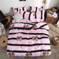 Black And White Stripes Bedding Sets Geometry Soft Bed Sheet Pillowcase &Duvet Cover Se