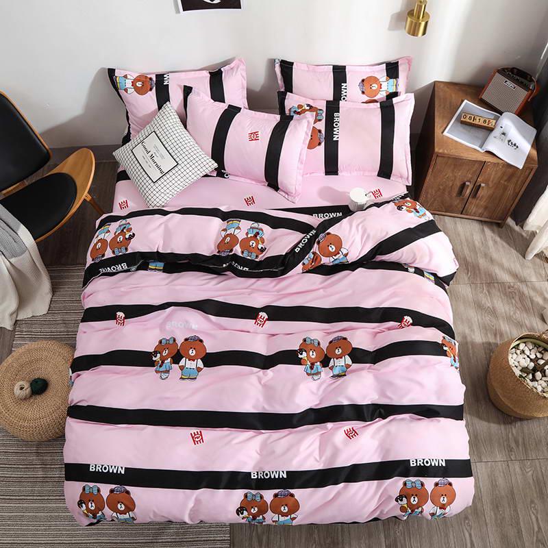 Black And White Stripes Bedding Sets Geometry Soft Bed Sheet Pillowcase &Duvet Cover Se