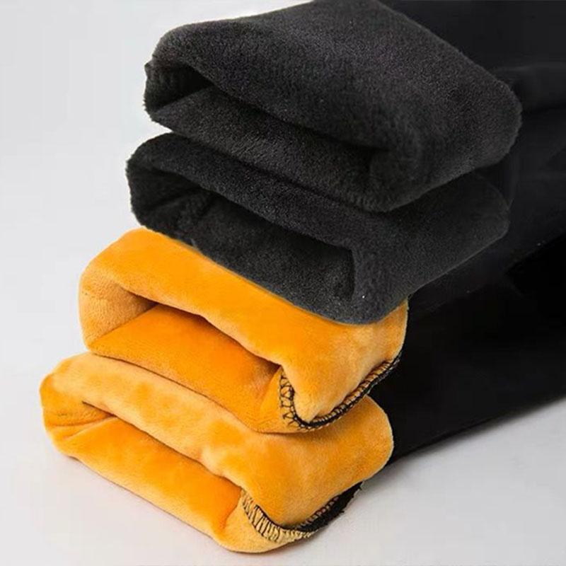 Black Bottoming Pants Women's Gold Velvet Beaver Velvet High-waisted Abdomen Hips and Legs Breasted Trousers Skinny Slim Pants