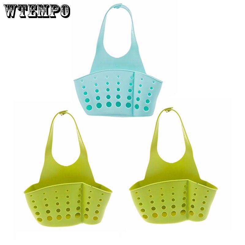 Kitchen Supplies Sink Drain Rack Pool Hanging Bag Wall Hanging Storage Rack Drain Basket Rack