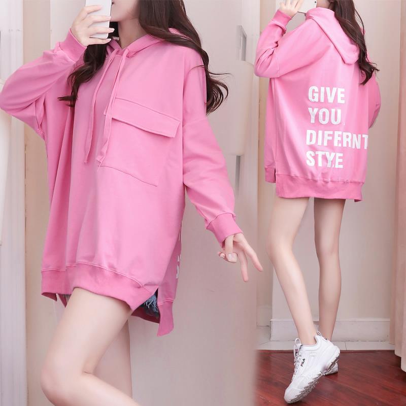 Warm Hood Top Spring and Autumn Sweatshirt Cotton Women's Sweatshirt Wild Large Size Long Sleeve
