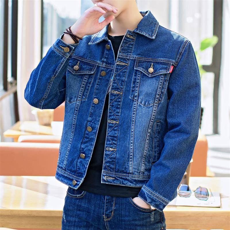 Casual Slim Mens Denim Jacket Plus Size 5XL Bomber Jacket Men High Quality Cowboy Men's Jean Jacket