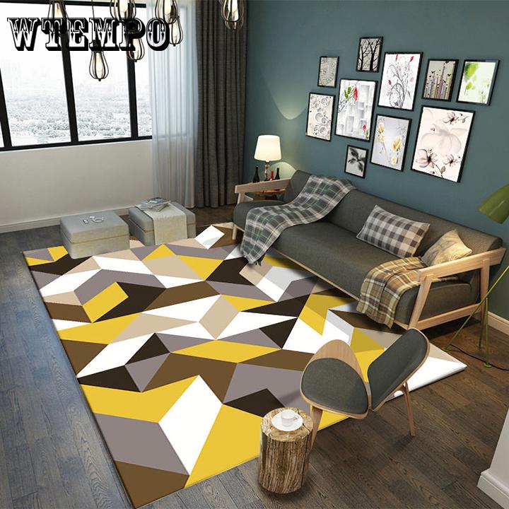 Nordic style Geometric Carpets For Living Room Home Bedroom Delicate Carpet Coffee Table