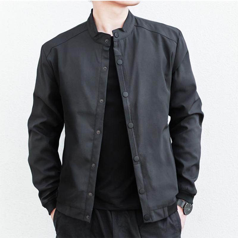 Men's Jacket Autumn Casual Loose Stand-up Collar Slim Jacket Mature Men's Tops