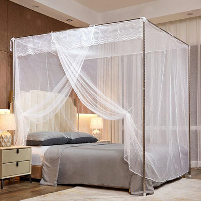 Lace Mosquito Net Home Bedroom Single Door Single Double Gauze Encryption Elegant Princess Style Old-fashioned Bed Mosquito Net
