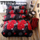 Four-piece 3D Printed Quilt Cover Simple Bedroom Bedding Soft Household Items Set