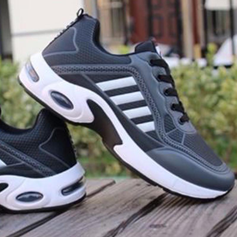 Plus Size 39-44 Men Leather Sneakers Shockproof Breathable Deodorant Running Basketball Shoes Non-slip Wear-resistant Skate Shoes