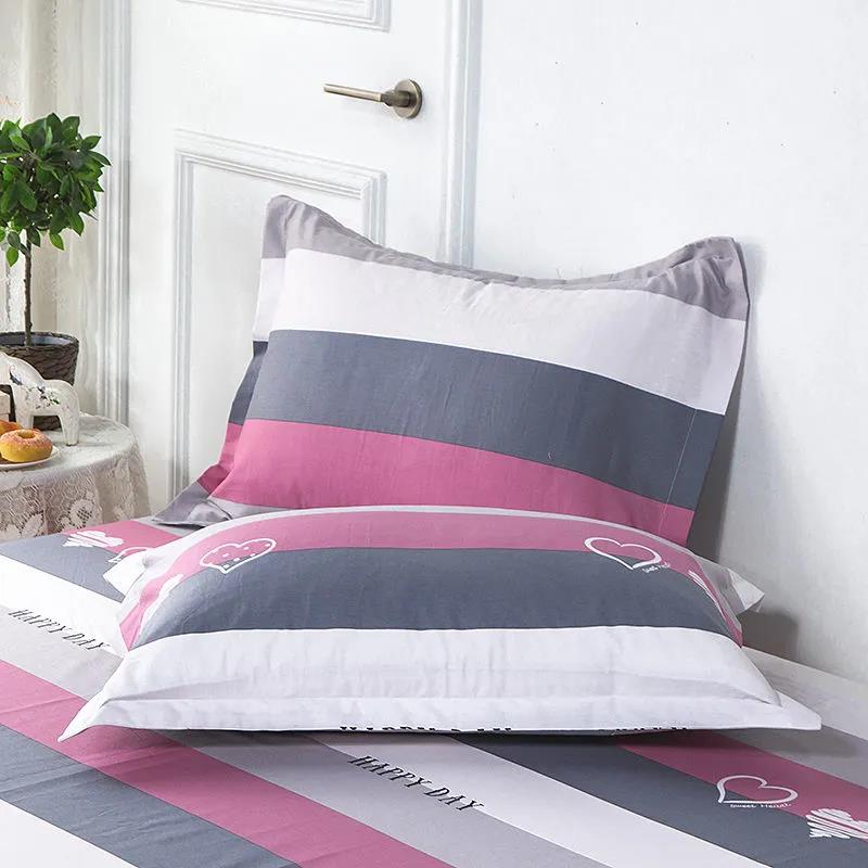 100% Cotton Thick Pillowcase Single Double Bed Upper Pillow Core Cover Student Dormitory A Pair of Pillowcases