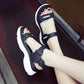 Korean Women's Flat Sandals All-match Rome Velcro Summer Shoes Student Platform Casual Women's Shoes