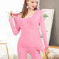 Winter Women's Seamless Thermal Underwear Set Double-sided Sanding Self-heating Autumn Clothes Women Plus Velvet