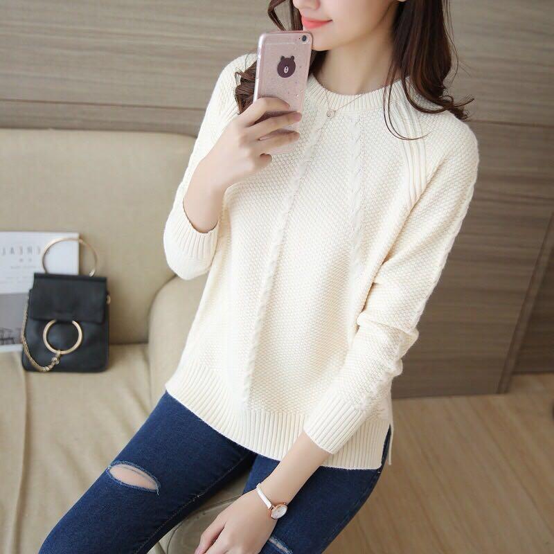 Knitted Sweater Fashion Long Sweaters Tops Women's Casual Crochet Turtlenecks